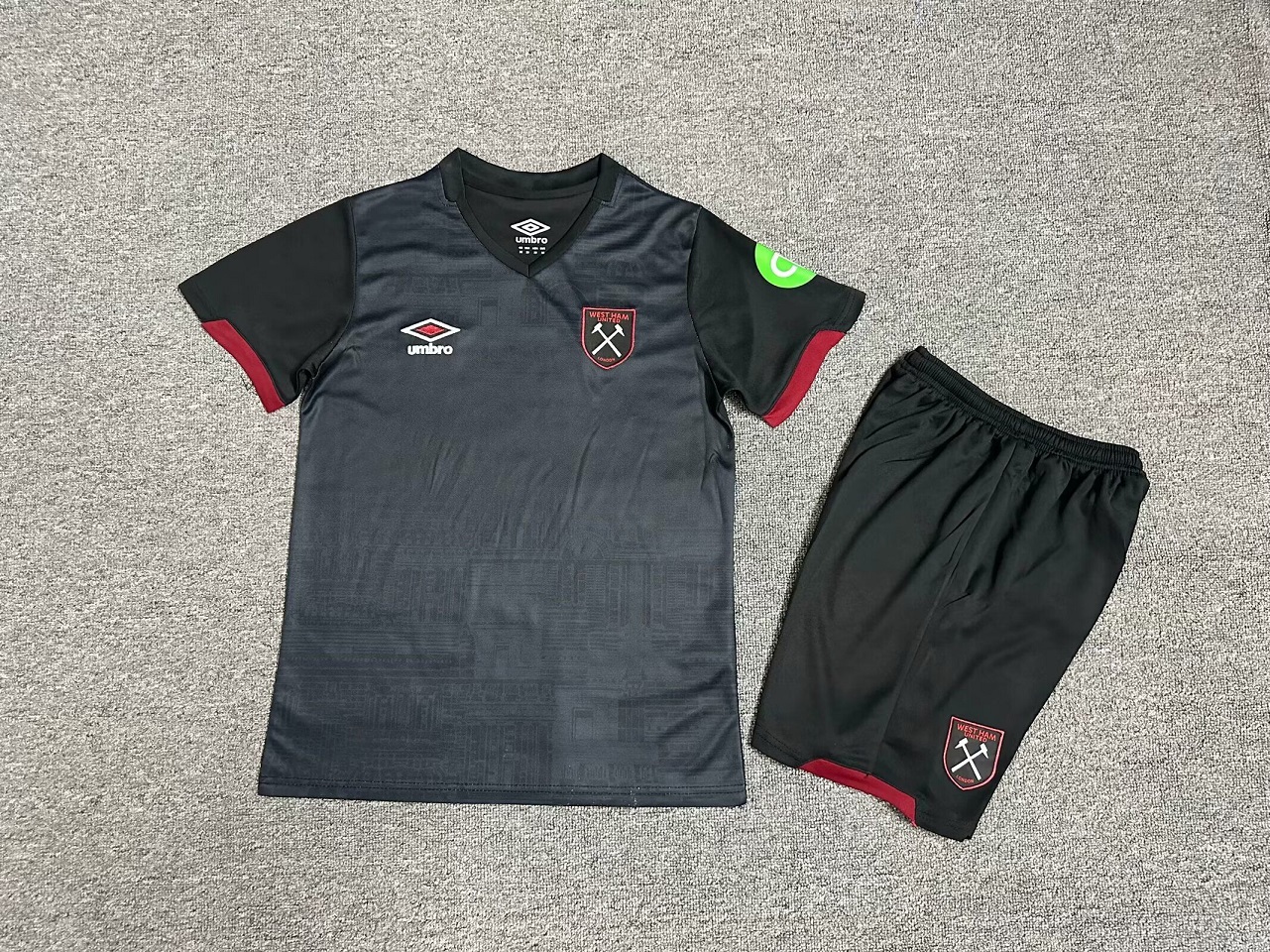 Kids-West Ham 24/25 Away Black Soccer Jersey